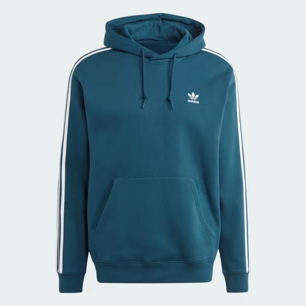 Adidas Teal Adicolor Classics Hoodie 3-Stripe Pullover Size Medium